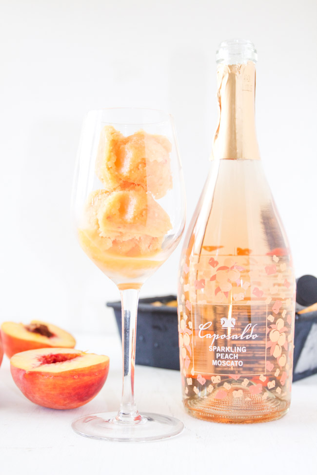 Peach Sorbet and Sweet Peach Moscato
