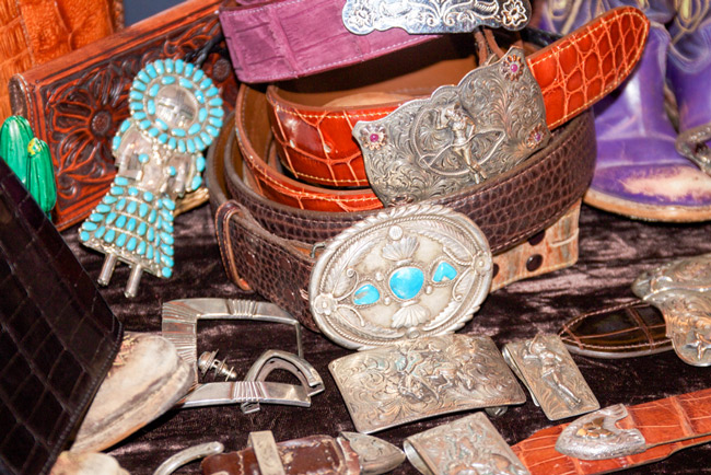 Western belts and silver accessories