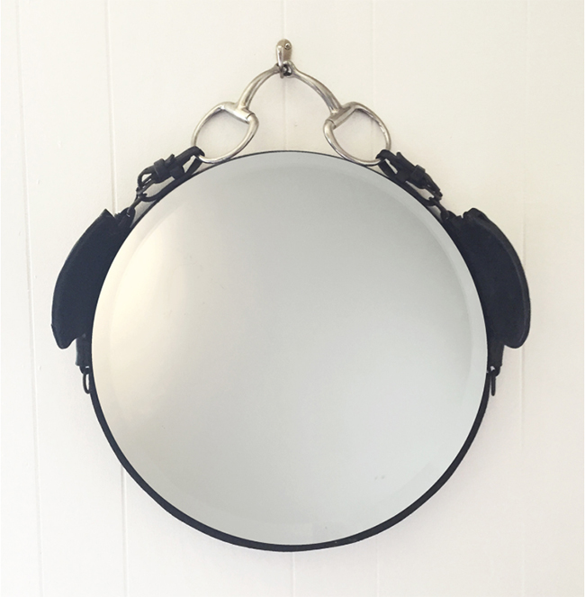 Leather Draught Blinder Mirror