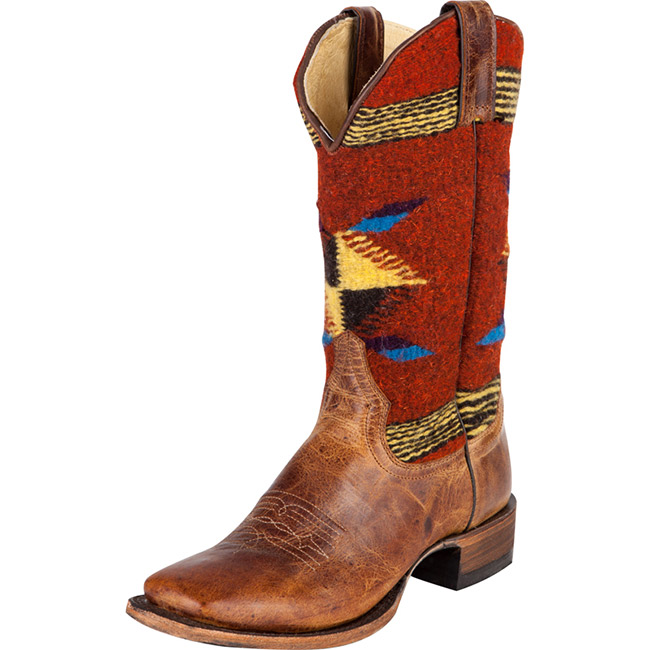 Stetson Rust Serape Cowboy Boots