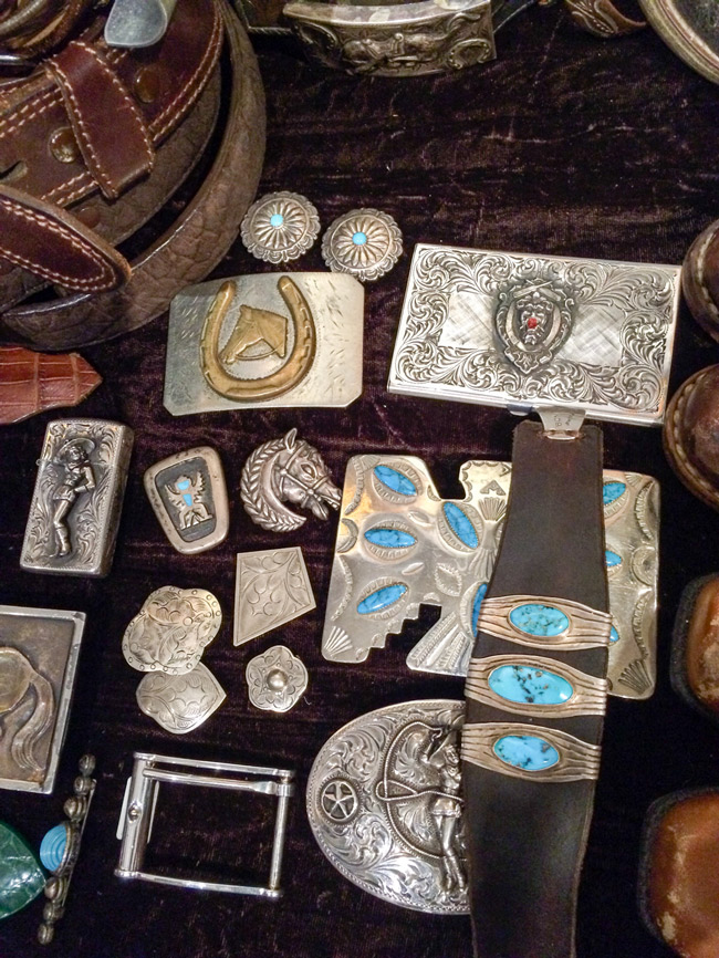 Turquoise and silver western vintage jewelry 