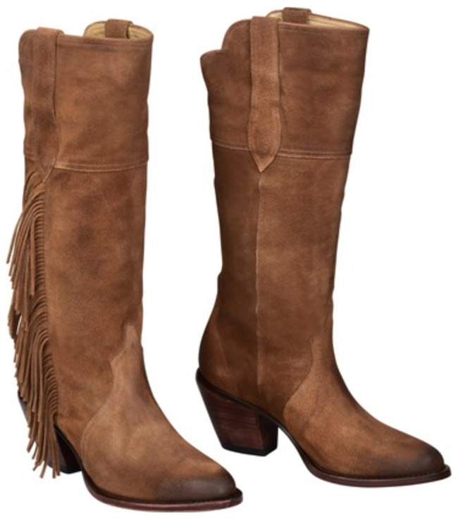 Gallop Kacey for Lucchese Bridle Brown Cowboy Boots