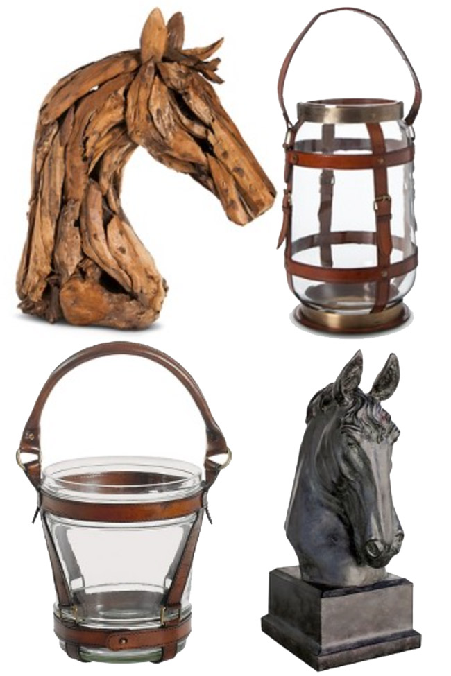 Horse head statues and equestrian accents from Target