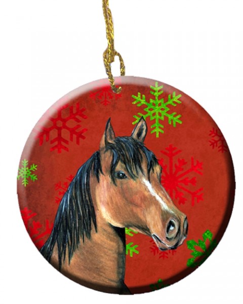 Carolines Treasures horse and snowflakes ornament