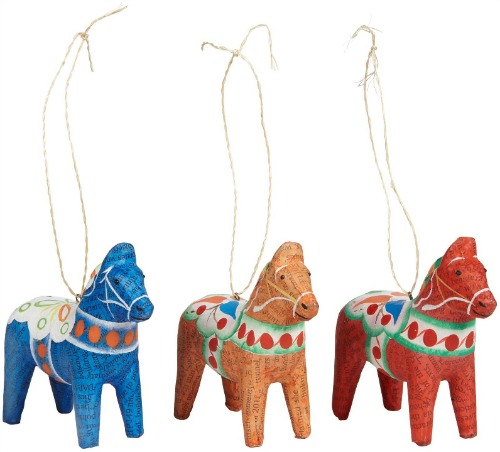 Dala horses, set of three