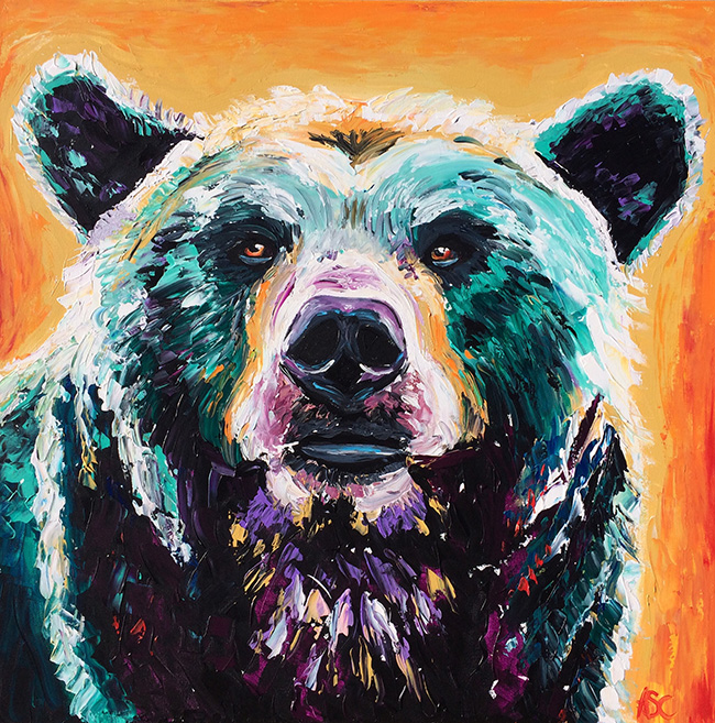 Bear Dreaming, an original painting by Alana Clumeck