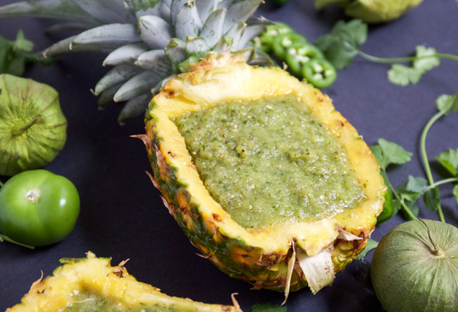 A recipe for fresh pineapple salsa verde