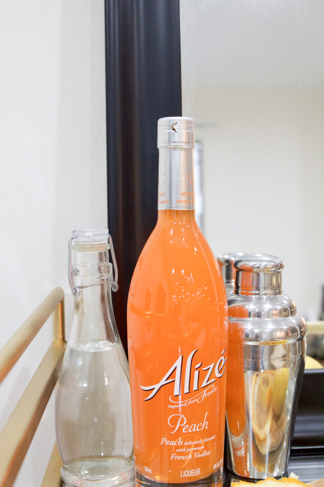 Alizé Peach for making cocktails on the bar cart