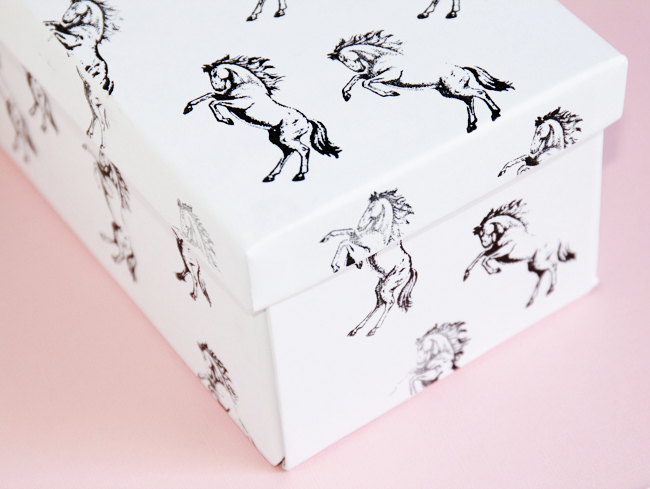 DIY horse print boxes for the home