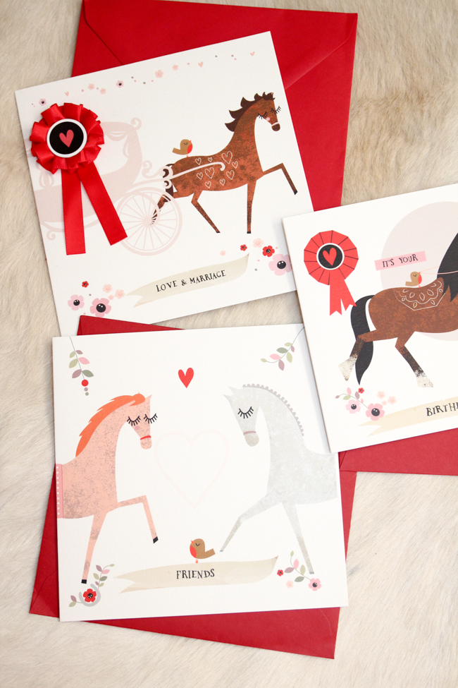 Sweet equestrian cards from Wo Ma Like