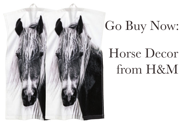 Horse print towels from H&M