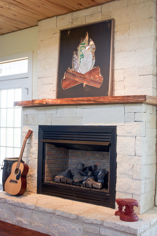 DIY art over the mantle 