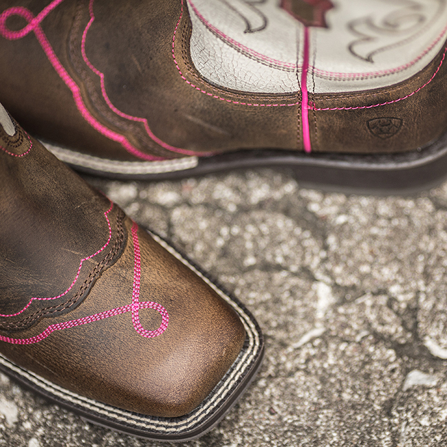 PFIs BootDaddy Collection with Ariat Pink Ribbon Power Ranchbaby Cowboy Boots