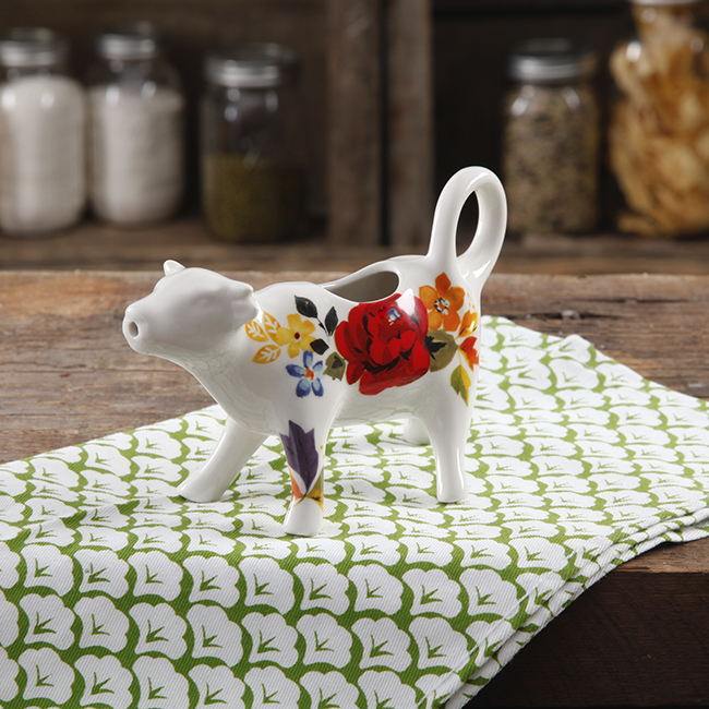 Pioneer Woman harvest timeless floral cow creamer