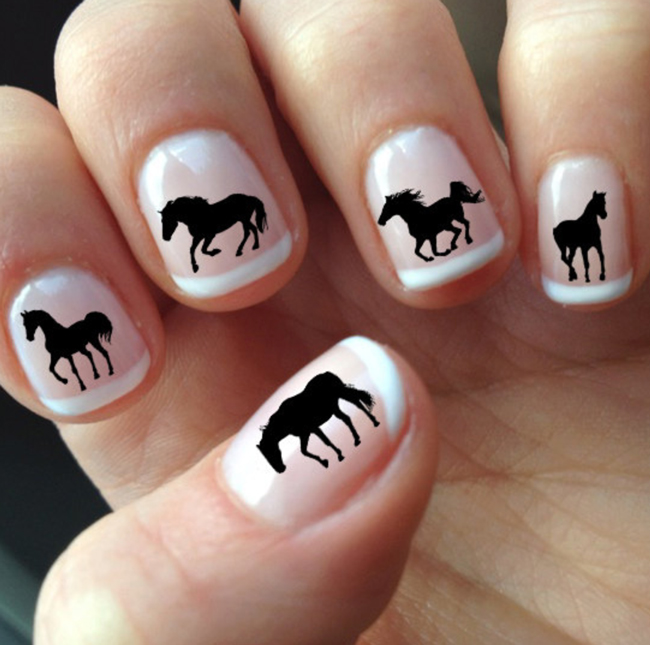 horse nail decals