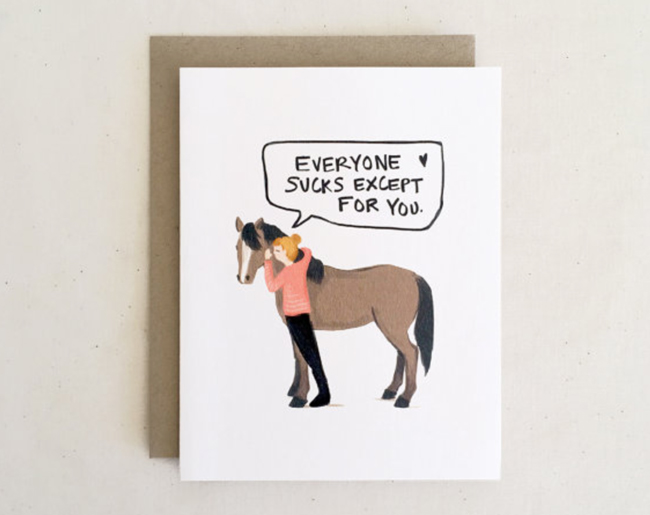 adorable horse card