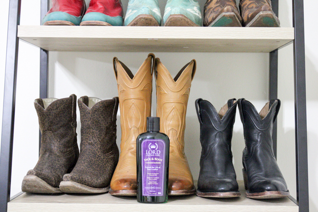 cowboy boots and Lord Leather Care