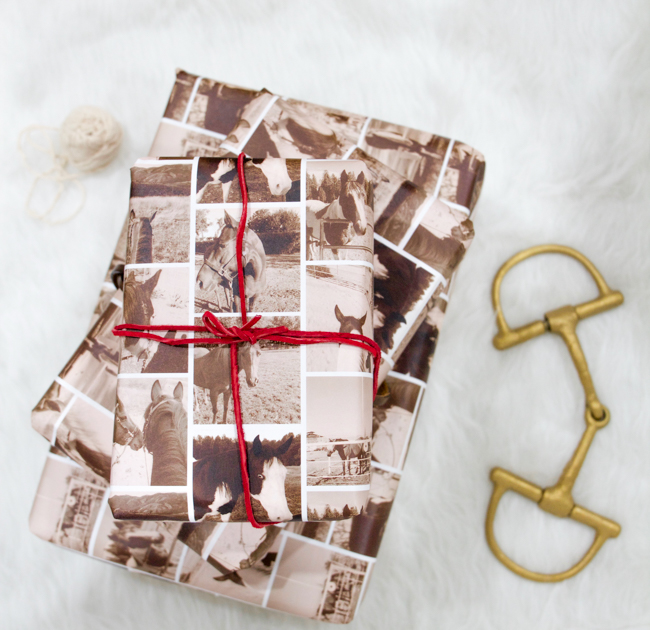 equestrian wrapping paper