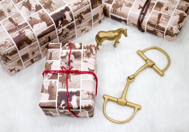 equestrian wrapping paper
