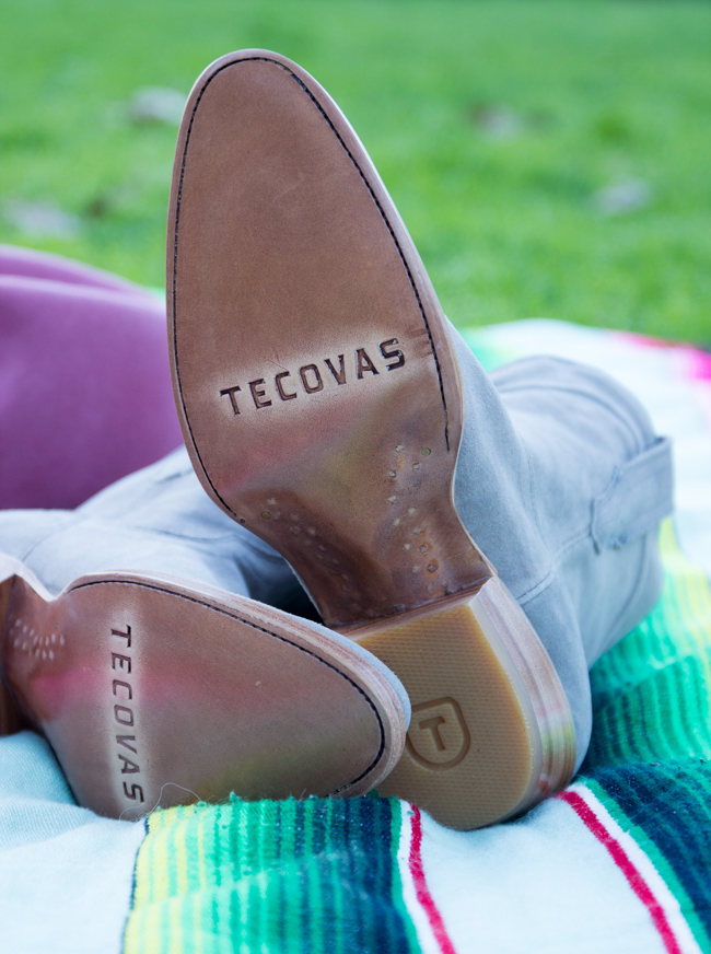 The Lucy Boot by Tecovas in gray suede