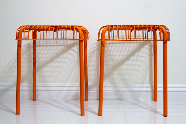 IKEA orange stools
