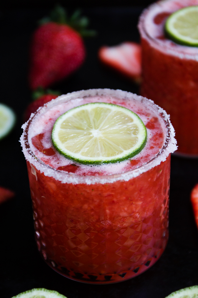Strawberry Beer Margaritas are delicious