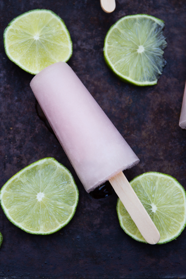 Prickly Pear Limeade Popsicle
