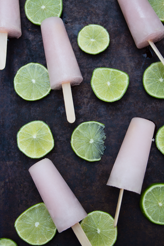 Prickly Pear Limeade Popsicles