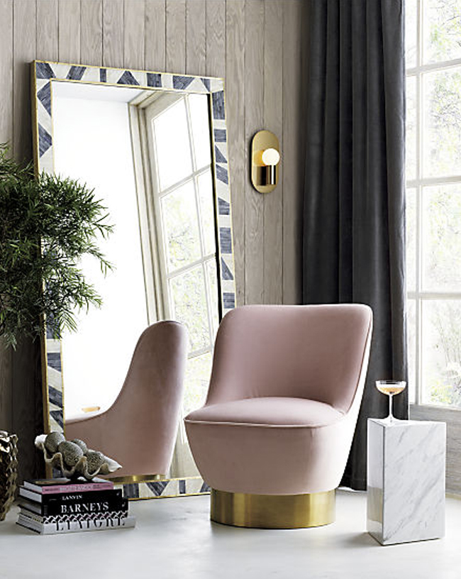 blush chair from CB2