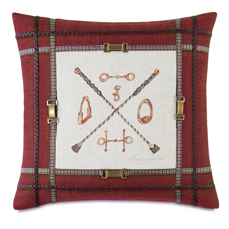 equestrian bits and accessories throw pillow