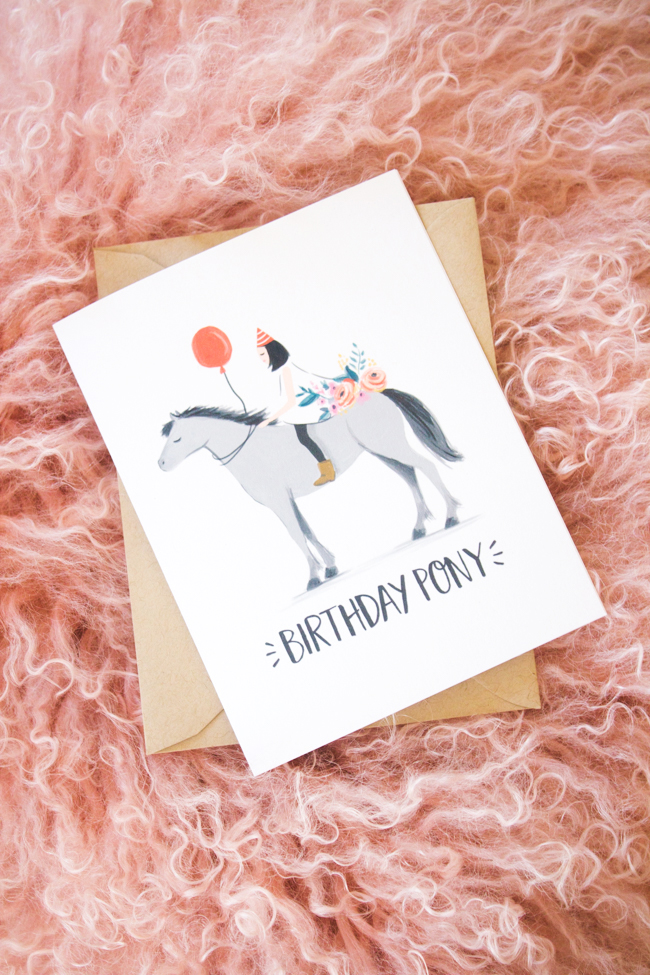 Paper Pony Co. birthday card