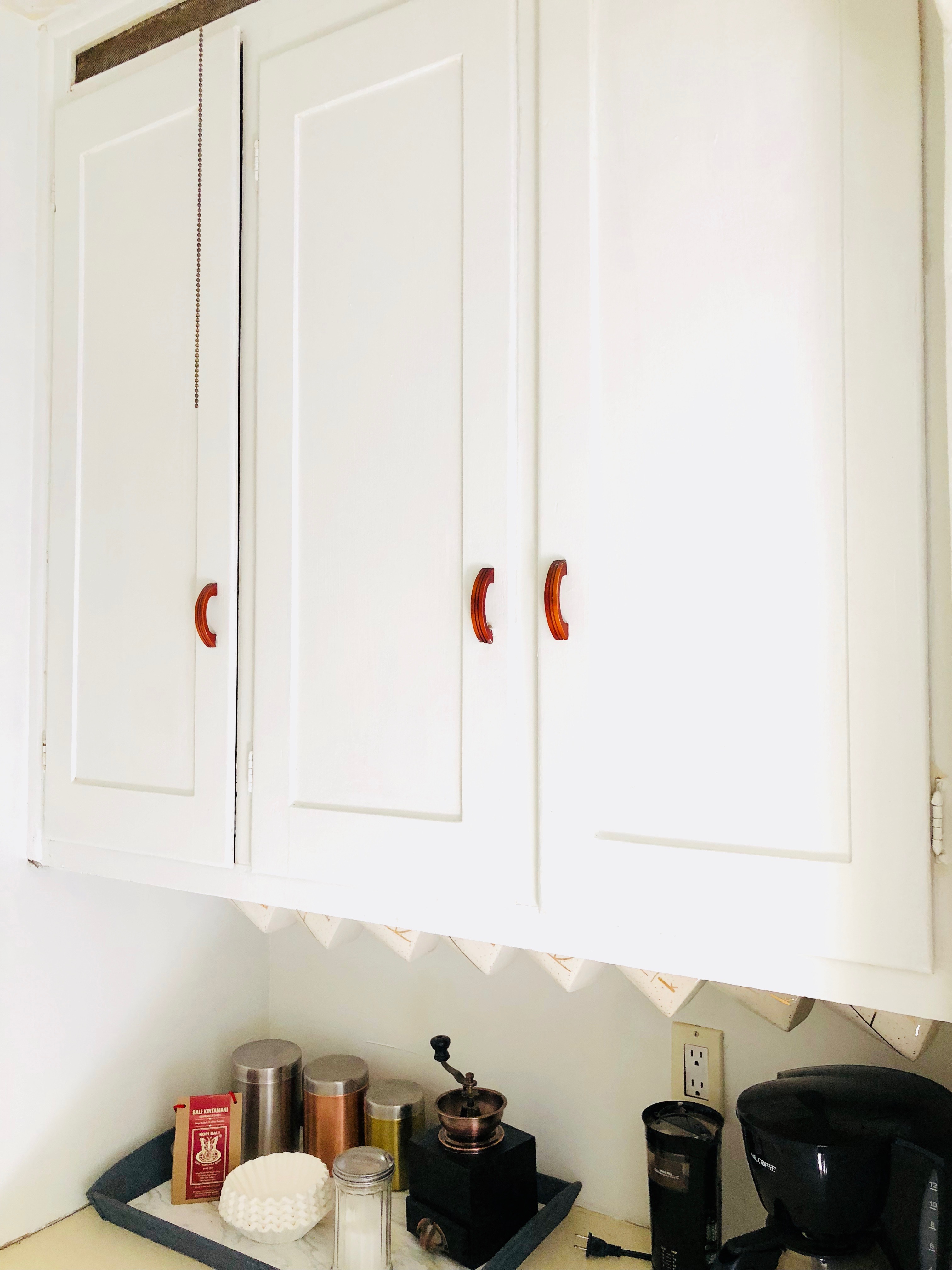 kitchen cabinets with a fresh coat of paint