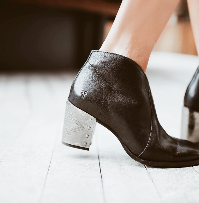 Southwest inspired heel details