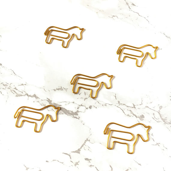 chic unicorn paper clips