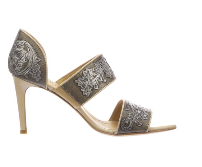 Rosealie tooled leather heels by Lucchese