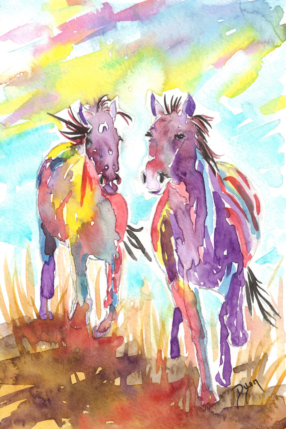 horse note cards box of 10