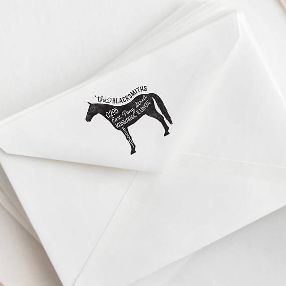 horse return address stamp