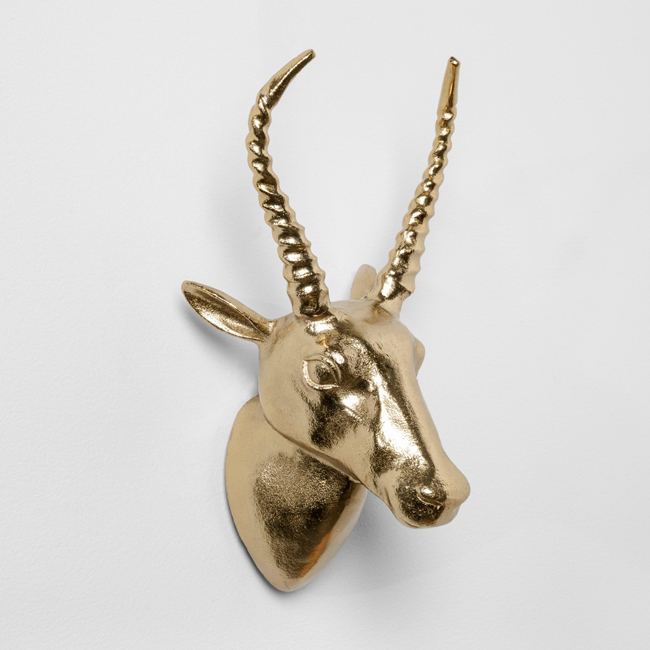 Antelope cast metal statue