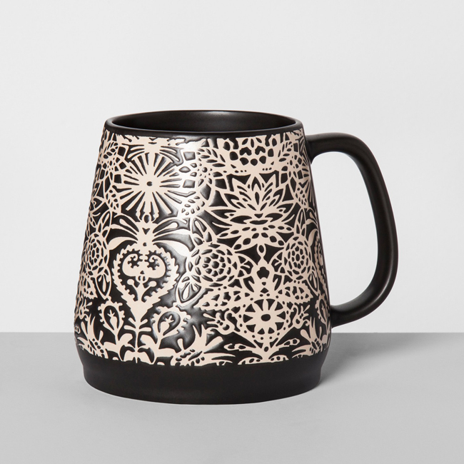 black stoneware mug by Opal House